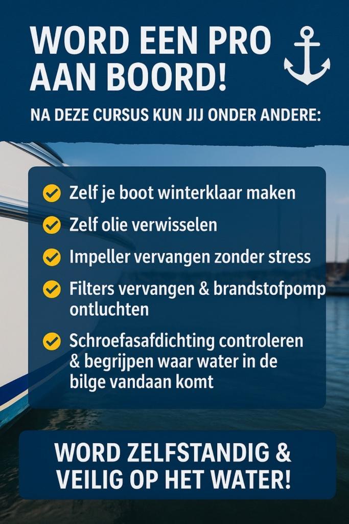 Cursus dieselmotor onderhoud de basis & techniek aan boord, Watersport en Boten, Accessoires en Onderhoud, Nieuw, Motor en Techniek