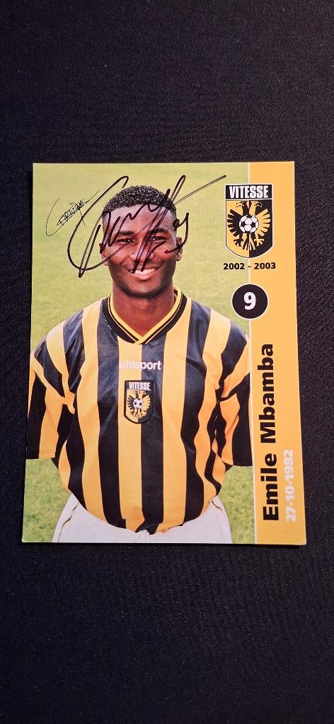Spelerskaart met handtekening; Emile Mbamba # Vitesse, Verzenden, Nieuw, Vitesse, Spelerskaart