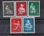 Nvph 423-427 winterhulp 1944 postfris, Postzegels en Munten, Postzegels | Nederland, Na 1940, Ophalen of Verzenden, Postfris