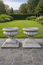 Nog 2 Massief betonnen bloempotten op staanders 60x60x60, Ophalen, Tuin, Rond, Nieuw