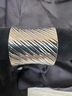 mooie stevige open manchet armband gestreept, Sieraden, Tassen en Uiterlijk, Armbanden, Ophalen of Verzenden, Nieuw