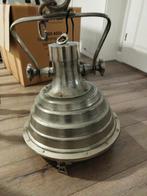 Zilveren industriële lamp, Ophalen of Verzenden, Zo goed als nieuw, 50 tot 75 cm