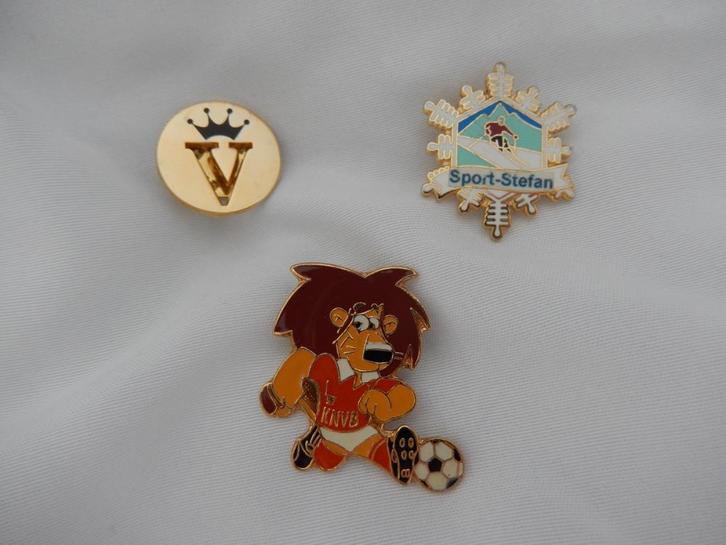 * 2x pin KNVB oranje leeuw,  sneeuwster skieër Stefan *, Verzamelen, Speldjes, Pins en Buttons, Nieuw, Speldje of Pin, Sport, Ophalen of Verzenden