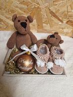 Kraamcadeau Set - Teddybeer, Rammelaar & Slofjes, Ophalen of Verzenden, Nieuw, Kraamcadeau