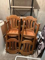 4 houten stoelen, gratis!, Huis en Inrichting, Stoelen, Ophalen