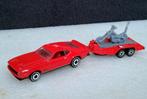 Hot wheels Mustang MACH I met Matchbox aanhanger met Chopper, Ophalen of Verzenden, Zo goed als nieuw, Auto