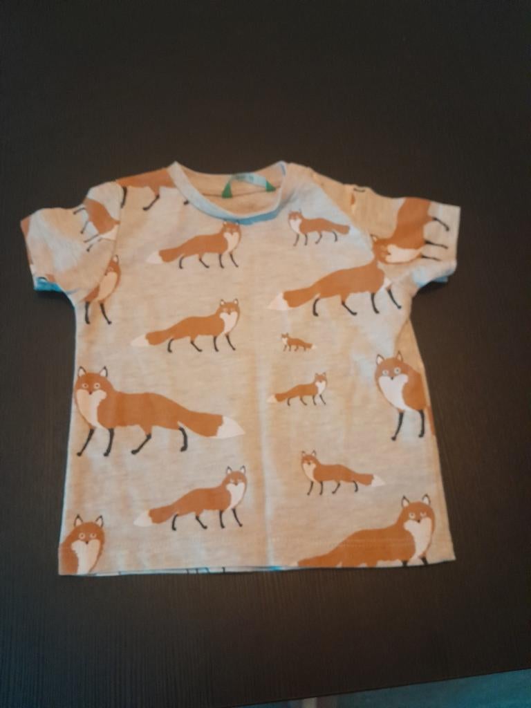 Hema Shirtje maat 68 - Vossenprint, Ophalen of Verzenden, Zo goed als nieuw, Hema, Jongetje