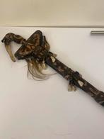 Tribale ceremoniële knots/staf/kris met dierentanden, Antiek en Kunst, Kunst | Niet-Westerse kunst, Ophalen of Verzenden