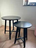 Kragsta Bijzettafels Set van 2 - Zwart, Minder dan 45 cm, Minder dan 55 cm, Gebruikt, Rond