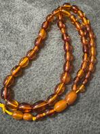 Antieke Amber Tasbih 15gr, Sieraden, Tassen en Uiterlijk, Kettingen, Ophalen of Verzenden, Gebruikt, Bruin, Steen of Mineraal