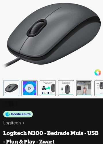 Nieuw: lochitech m100 muis beschikbaar voor biedingen
