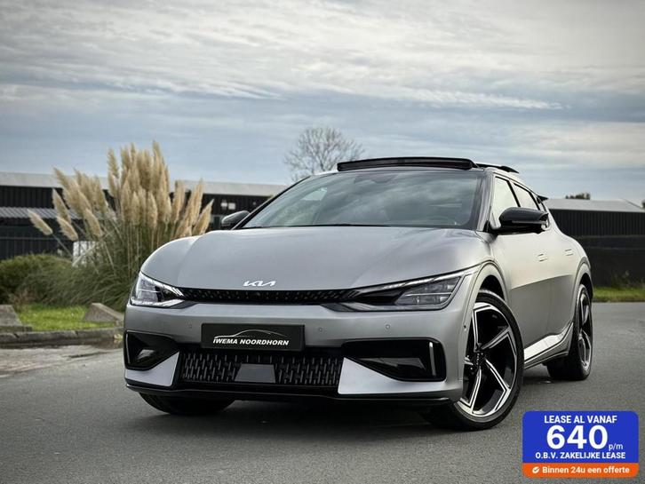 Kia EV6 GT AWD 77.4 kWh 585pk Moonscape Matt Panoramadak|Cam, Auto's, Kia, Bedrijf, Te koop, EV6, 360° camera, 4x4, ABS, Achteruitrijcamera