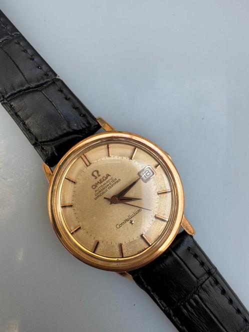 Omega Constellation 18k gold ‘pie-pan dial’ 1960 36mm, Sieraden, Tassen en Uiterlijk, Horloges | Antiek, Omega, Goud, 1960 of later