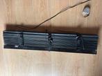 Houten luxaflex matzwart met stoffen band 100 cm, Ophalen, Zo goed als nieuw, 50 tot 100 cm