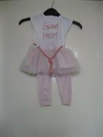 2 delige set jurkje + legging sweet heart maat 74/80 zgan, Kinderen en Baby's, Babykleding | Maat 74, Meisje, Ophalen of Verzenden