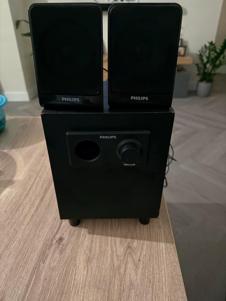 Philips SPA1302/10 2.1 Speakersysteem, Audio, Tv en Foto, Luidsprekers, Gebruikt, Complete surroundset, Minder dan 60 watt, Philips