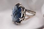 ring zilver met natuurlijke facet geslepen spinel steen, Sieraden, Tassen en Uiterlijk, Ringen, 18 tot 19, Blauw, Nieuw, Ophalen of Verzenden