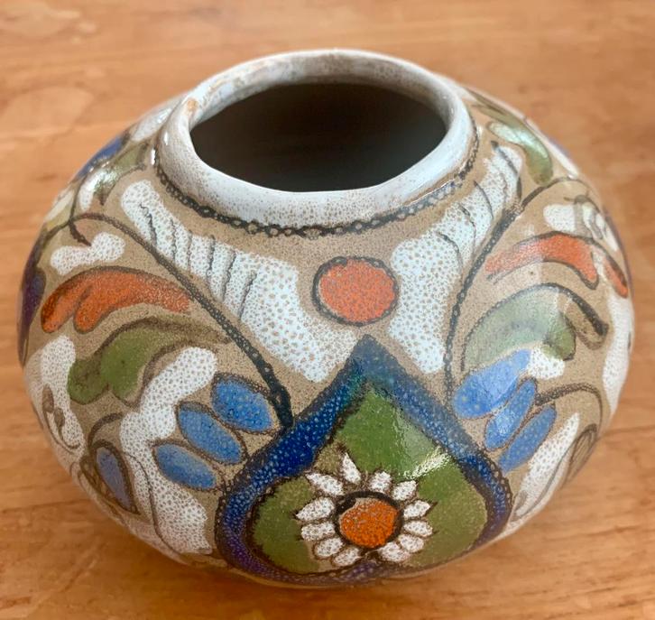 Vintage vaas van Elio Schiavon 145, Italiaans keramiek, Antiek en Kunst, Antiek | Vazen, Ophalen of Verzenden