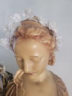 Vintage stoffen diadeem bruidskroontje