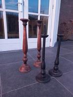 4 grote hoge kandelaars (samen 25 euro), Ophalen, 50 tot 75 cm, Bruin, Zo goed als nieuw