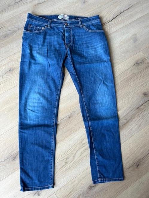 Blauwe handgemaakte jeans Barba Napoli Mt 34/49, Kleding | Heren, Spijkerbroeken en Jeans, Zo goed als nieuw, W32 (confectie 46) of kleiner