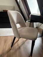 Stoel velvet beige, Huis en Inrichting, Stoelen, Ophalen, Zo goed als nieuw, Overige kleuren, Eén