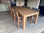 Applebee Teakhouten Tuintafel met 6 stoelen., Tuin en Terras, Tuintafels, Ophalen, Zo goed als nieuw, Rechthoekig, Teakhout