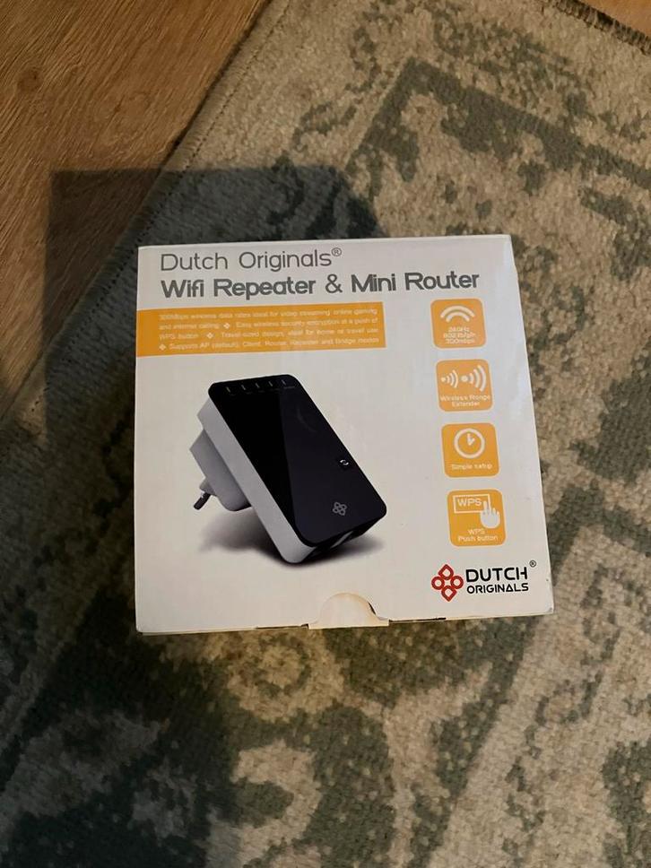 Wifi Repeater versterker & Mini Router - Dutch Originals, Computers en Software, WiFi-versterkers, Nieuw, Ophalen