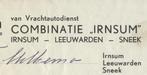 IRNSUM VRACHTDIENST 1965, Ophalen of Verzenden, Gebruikt, Overige typen