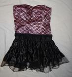 Leuke roze/zwart VAMPIER/DRACULA jurk, Gedragen, Carnaval, Maat 38/40 (M), Kleding