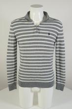 Ralph Lauren trui met kwart rits quarter zip - grijs/wit - S, Ralph Lauren, Ophalen of Verzenden, Zo goed als nieuw, Grijs