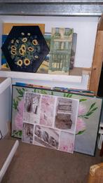 Schilderijen / Canvas op Frames - Overschilderen, Hobby en Vrije tijd, Schilderen, Ophalen, Gebruikt, Doek