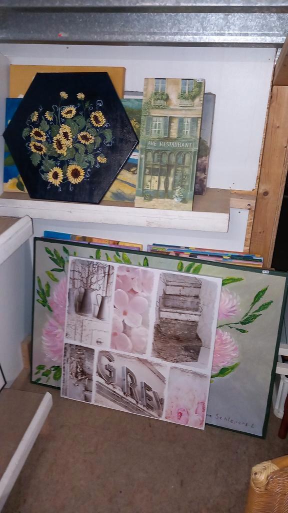 Schilderijen / Canvas op Frames - Overschilderen, Hobby en Vrije tijd, Schilderen, Gebruikt, Doek, Ophalen
