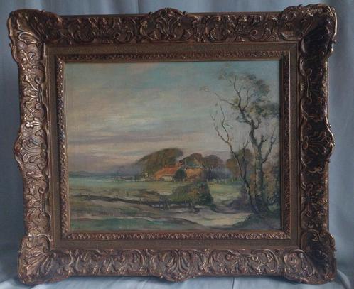 Romke Faber (1884 - 1953) - Friese platteland - 1930, Antiek en Kunst, Kunst | Schilderijen | Klassiek, Ophalen