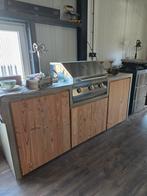 Stoere douglas buitenkeuken met topkwaliteit bbq en koelkast, Verzenden, Nieuw
