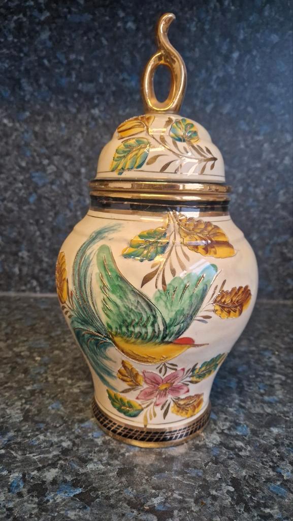 Henri bequet vaas met vogel motief, Antiek en Kunst, Antiek | Keramiek en Aardewerk, Ophalen of Verzenden