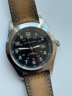 Horloge Hamilton Khaki automatic, Sieraden, Tassen en Uiterlijk, Overige merken, Leer, Staal, Ophalen of Verzenden