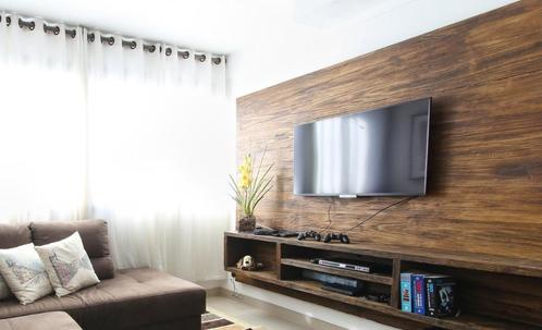 VINTAGE EIKEN ANTIEK GEOLIEDE VEROUDERDE WAND BEKLEDING, Huis en Inrichting, Stoffering | Behang, Bruin, Ophalen of Verzenden