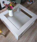 Salontafel met glazen top, Ophalen, Gebruikt, 50 tot 100 cm, Vierkant