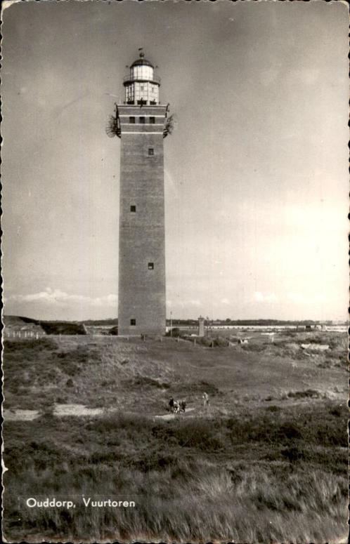 Vuurtoren Ouddorp st 1961, Verzamelen, Ansichtkaarten | Nederland, Gelopen, Zeeland, 1960 tot 1980, Verzenden