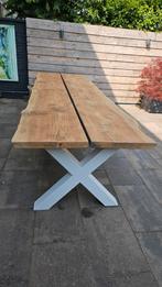 Douglas boomstam tafel, Tuin en Terras, Tuintafels, Ophalen, Gebruikt, Rechthoekig, Hout