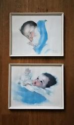 Vintage lijsten met vintage Bessie Pease prenten baby, Minder dan 50 cm, Gebruikt, Overige typen, Ophalen of Verzenden