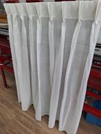 Witte vitrage met vlinderplooi, Huis en Inrichting, Stoffering | Gordijnen en Lamellen, Nieuw, Modern, Wit, 100 tot 150 cm
