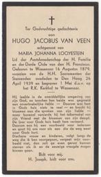 Hugo J. van Veen 1879 Wassenaar + 1939 Den Haag,  59 jaar, Verzamelen, Bidprentjes en Rouwkaarten, Verzenden