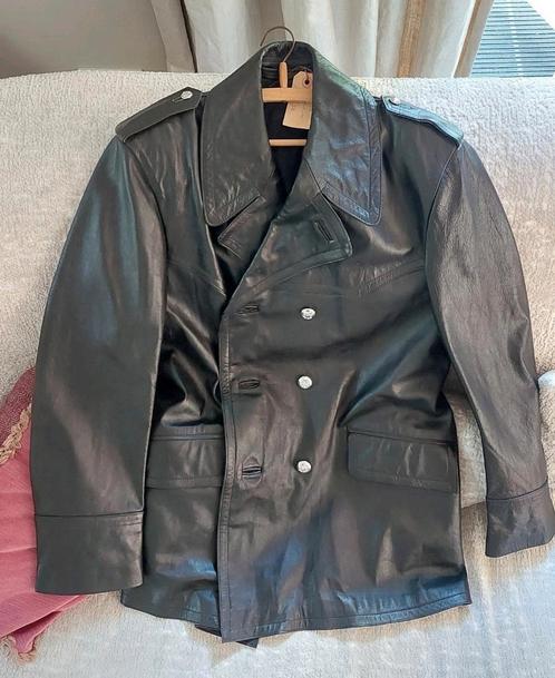 Vintage leren jas Gemeente Politie jaren 80, Verzamelen, Militaria | Algemeen, Kleding of Schoenen, Nederland, Ophalen of Verzenden
