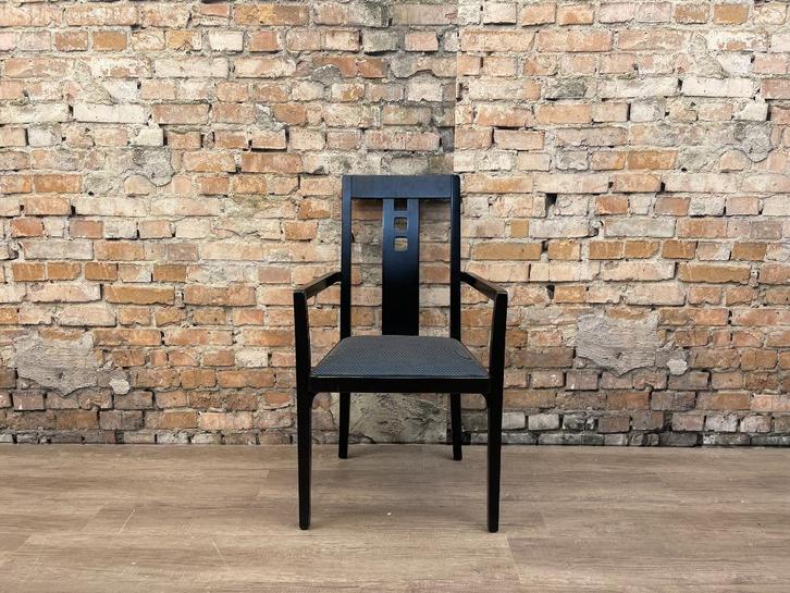 Thonet 676 PF Mackintosh bij TheReSales, Huis en Inrichting, Stoelen, Zo goed als nieuw, Hout, Stof, Zwart, Ophalen of Verzenden