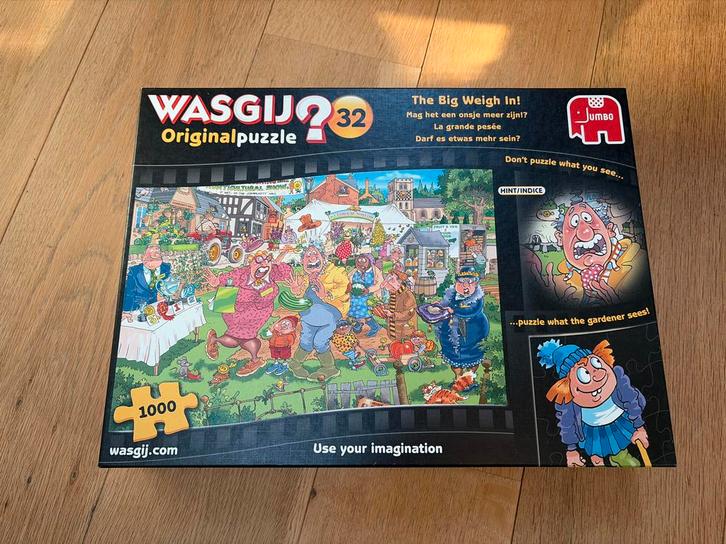 Wasgij Original 32 - The Big Weigh In! Legpuzzel, Hobby en Vrije tijd, Denksport en Puzzels, Zo goed als nieuw, Legpuzzel, 500 t/m 1500 stukjes