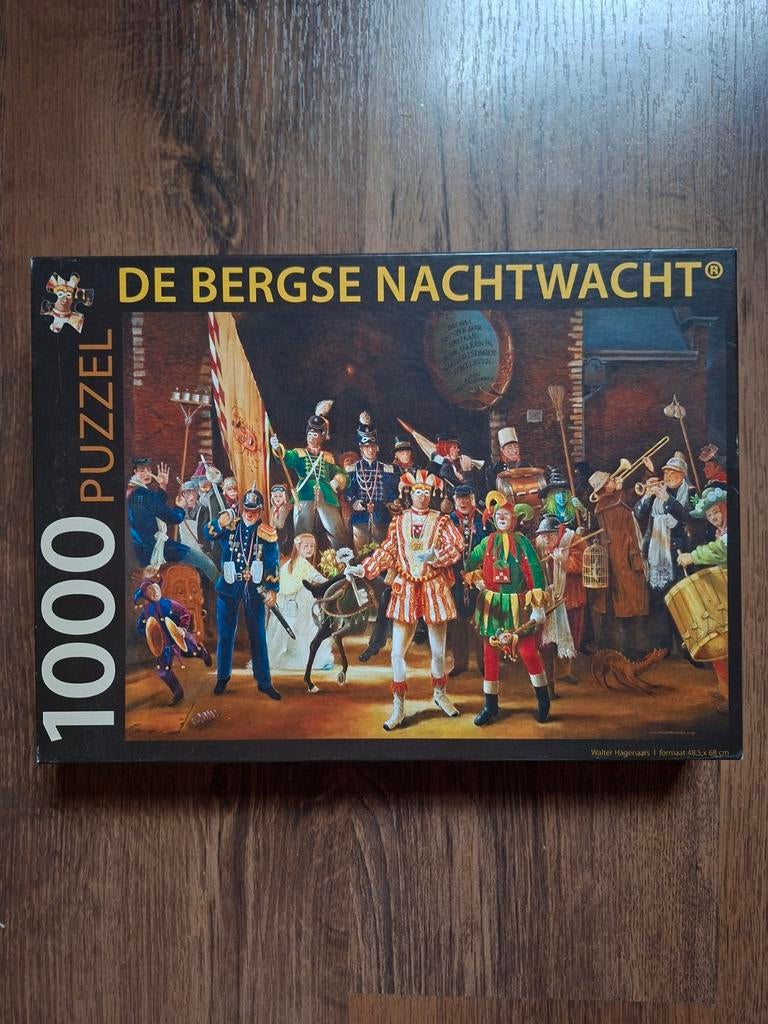 Puzzel,  de bergse nachtwacht  , 1000 stukjes, Ophalen of Verzenden, 500 t/m 1500 stukjes, Zo goed als nieuw