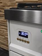 Luxe Fornuis Boretti 90cm hoogglans wit messing 300 oven, 60 cm of meer, Ophalen of Verzenden, Zo goed als nieuw, Energieklasse A of zuiniger