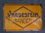 Super mooi oud emaille bord Vredestein banden, Verzamelen, Merken en Reclamevoorwerpen, Ophalen of Verzenden, Gebruikt, Reclamebord